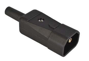 IEC Male In Line Plug With Easy Screw Terminal Wire Connections